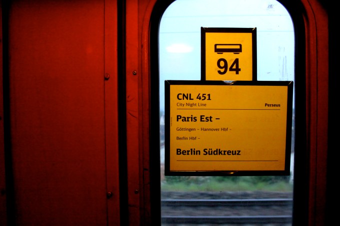 Numéro de wagon dans le train pour Berlin